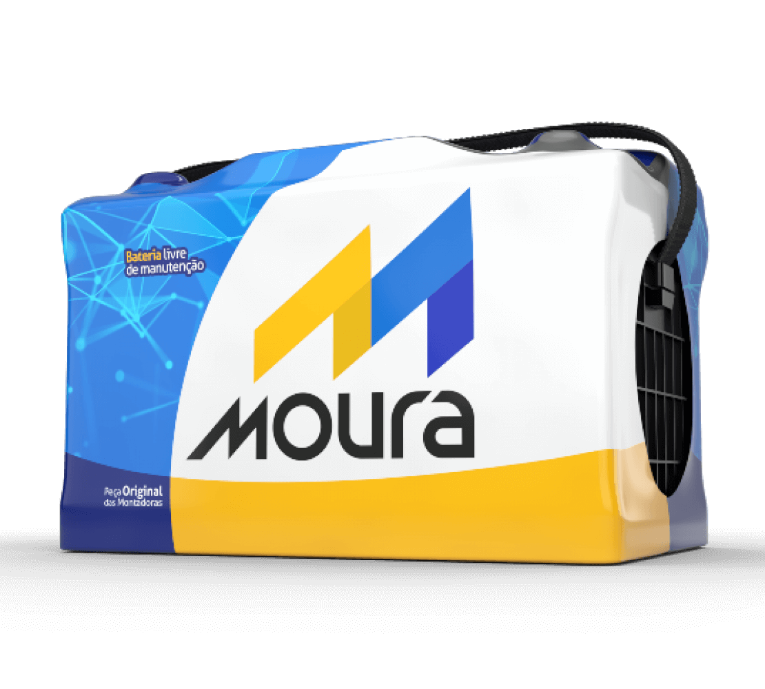 Ilustração da bateria da marca Moura